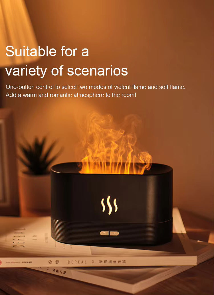 Aroma Diffuser Air Humidifier with Flame Effect