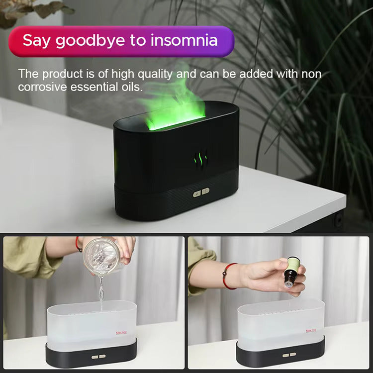 Aroma Diffuser Air Humidifier with Flame Effect