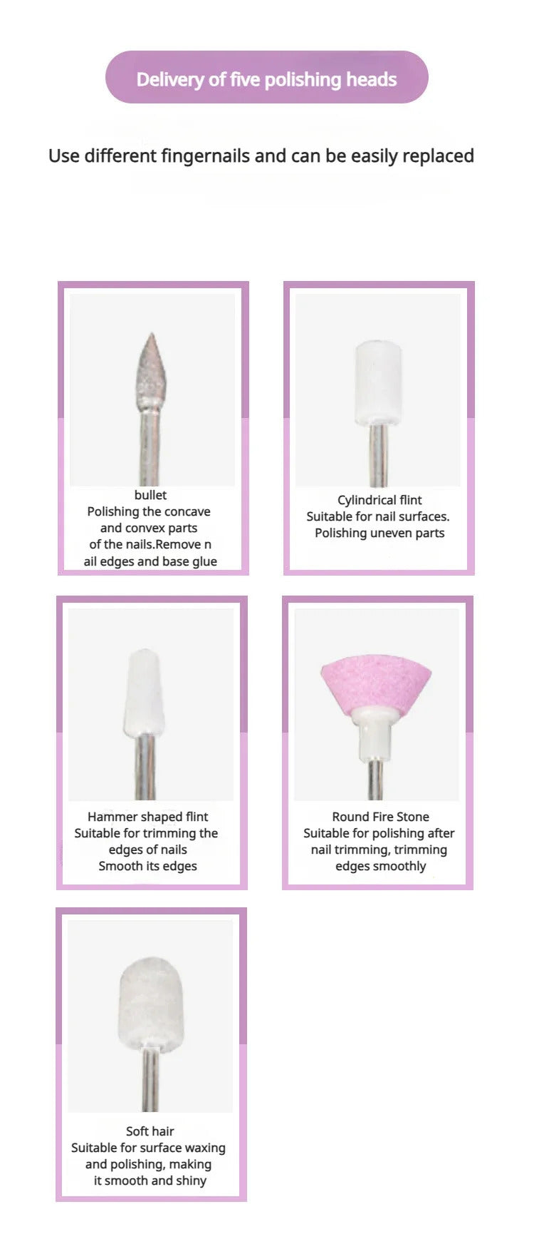 5 In 1 Rechargeable Flawless Salon Nail Finishing Touch