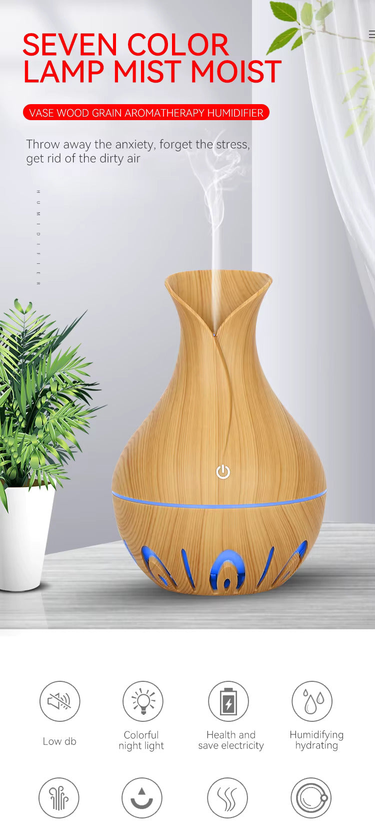 Vase humidifier