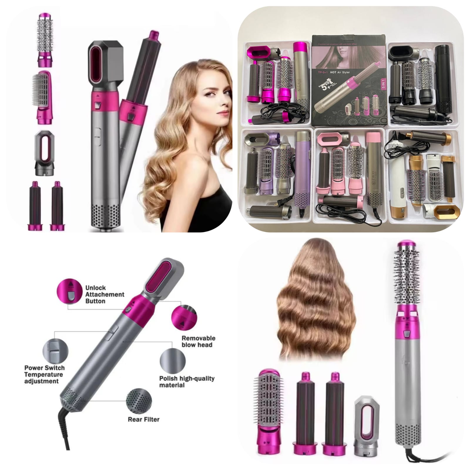 5 in 1 Hair Dryer Hot Air Brush